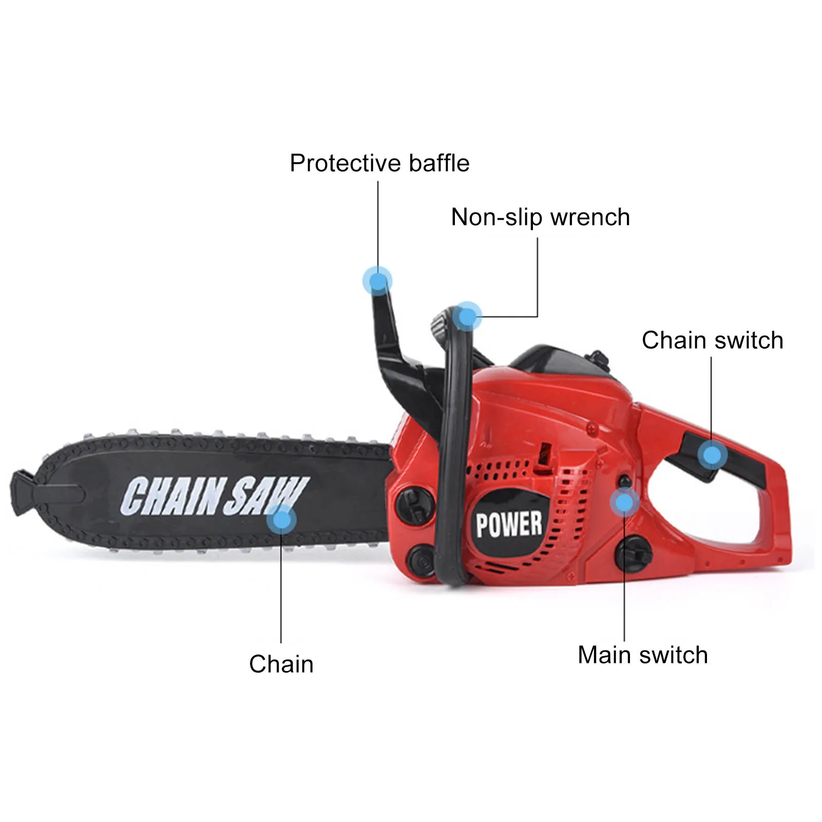 Kids Electric Chainsaw Toy Simulation Construction Tool Model with Realistic Sound Toys for Children Christmas Birthday Gift | Игрушки и