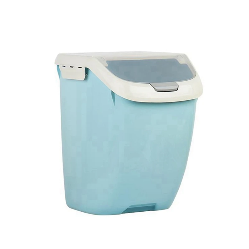 

2 Pcs Rice Storage Box Sealed Large Capacity Grain Flour Container Kitchen Rice Storage Box Flip Cover,15Kg L & 6Kg S