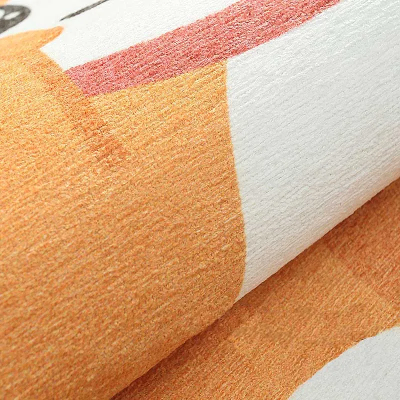 Коврик из искусственного меха с леопардовым принтом тигра и панды нескользящий