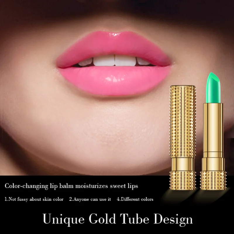 Увлажняющий зеленый бальзам для губ антивозрастной долговечная губная помада с