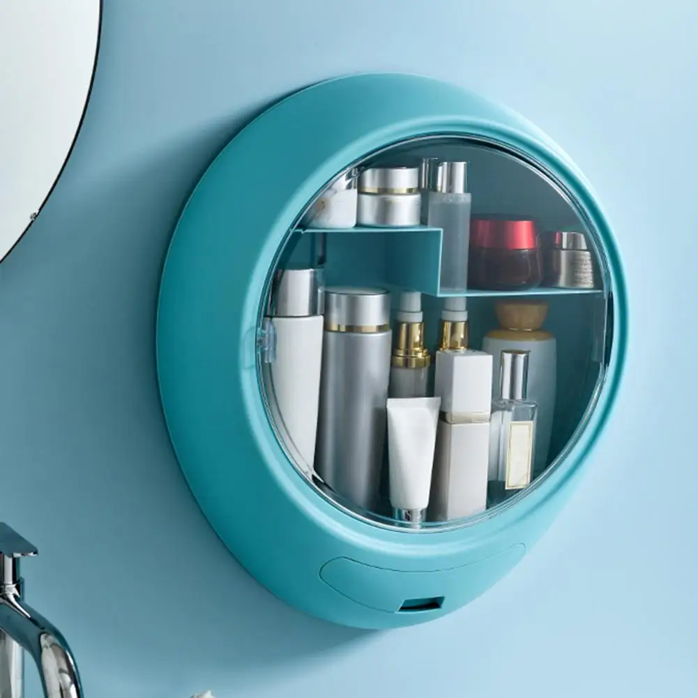 

Новый модный органайзер для макияжа, большая емкость, водонепроницаемый и пыленепроницаемый ящик для хранения косметики для ванной, настол...