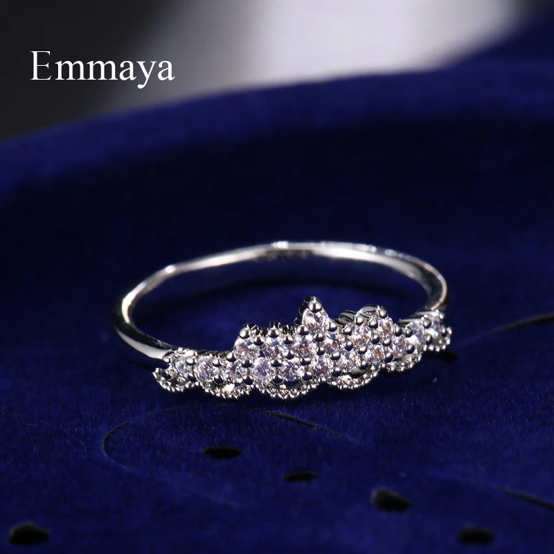 Emmaya модное многослойное крошечное прозрачное кольцо с кубическими камнями