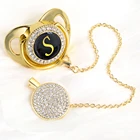 пустышки грызунки силиконовые пустышка для младенца вещи для новорожденных прорезыватель для зубов пустышки для малышей соска для младенца товары для новорождёных Детская Золотая Соска-пустышка с буквами алфавита