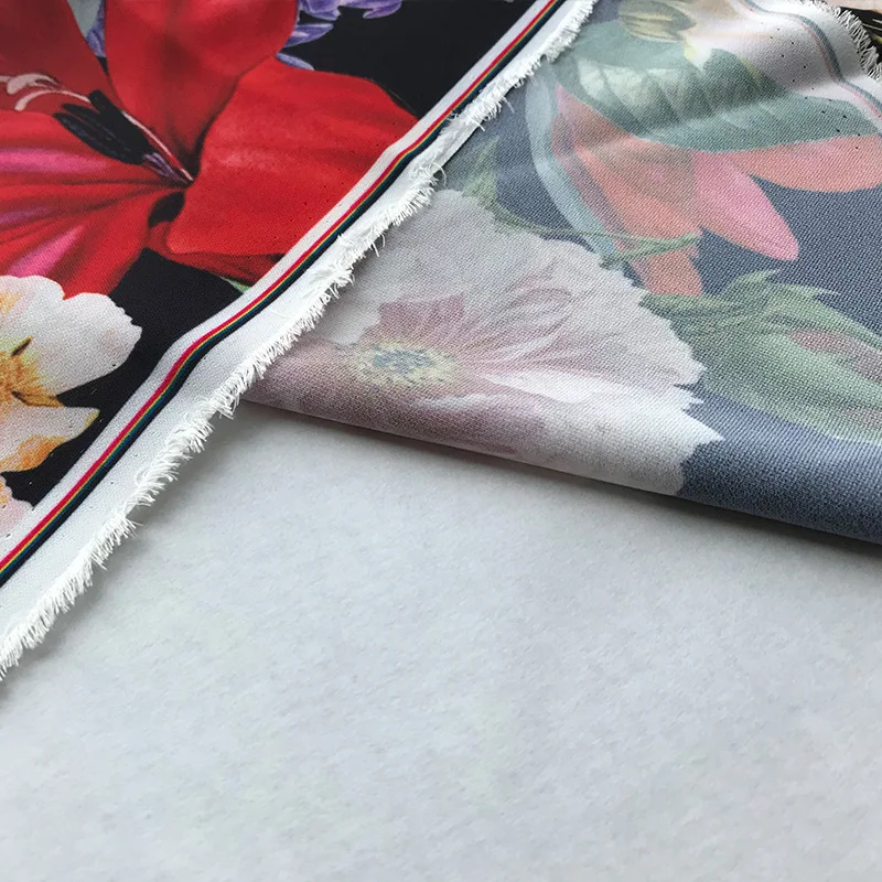 

145cm wide printed fabric brand fashion week digital printed fabric meter dress handmade DIY fabric wholesale cloth