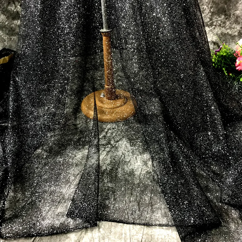 Специальное черное блестящее Сетчатое дизайнерское платье с блестками одежда