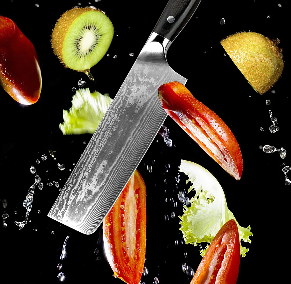 XITUO дамасский поварской нож накири Мясницкий резак для резки мяса нарезанная
