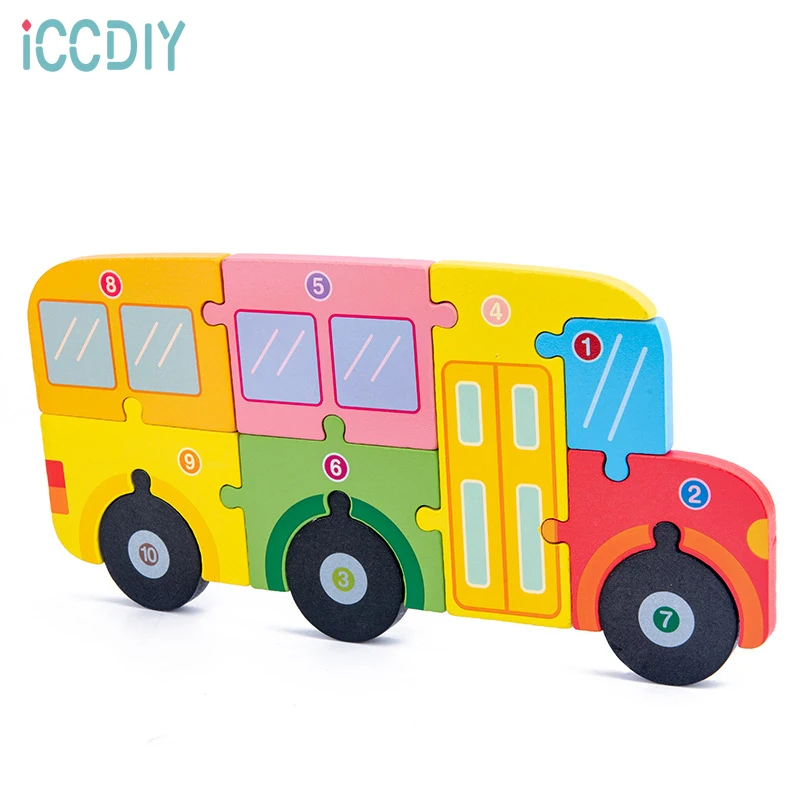 

Wooden Children's 3D Jigsaw Puzzle Early Education Educational Animal Cognition Puzzle Boy Girl Toy