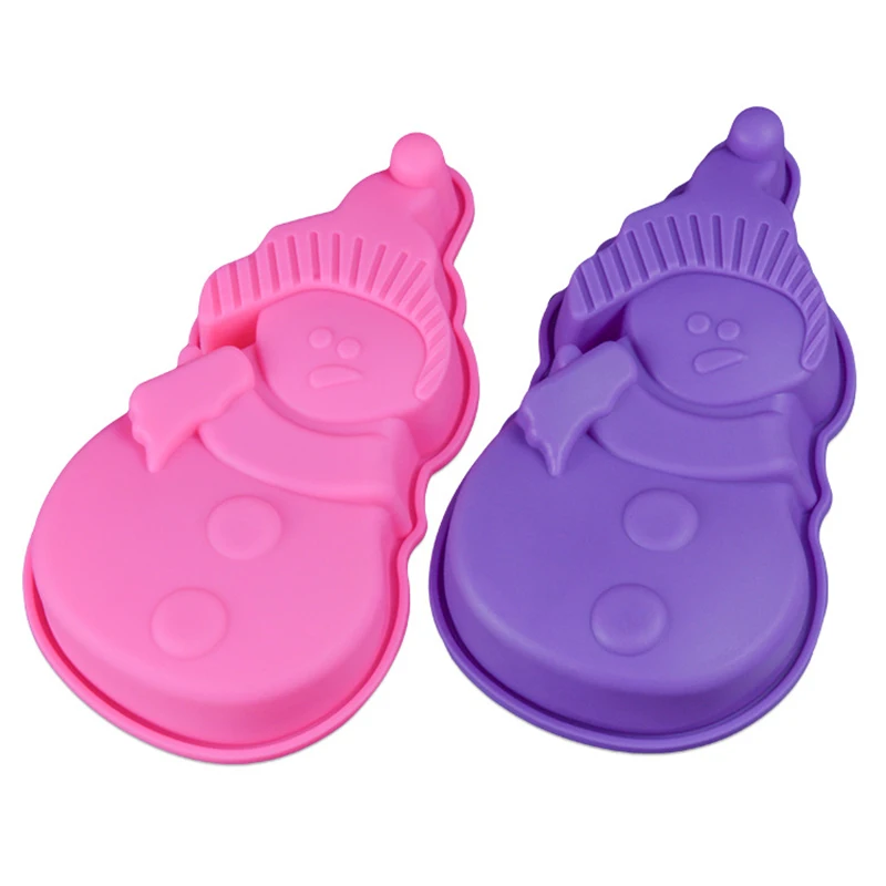 Милые рождественские формы в форме снеговика силиконовые для выпечки кекс