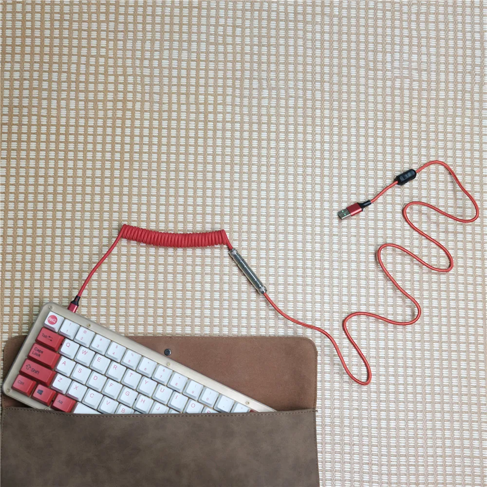 USB-коннектор авиатора спиральный кабель Type-C для механической клавиатуры