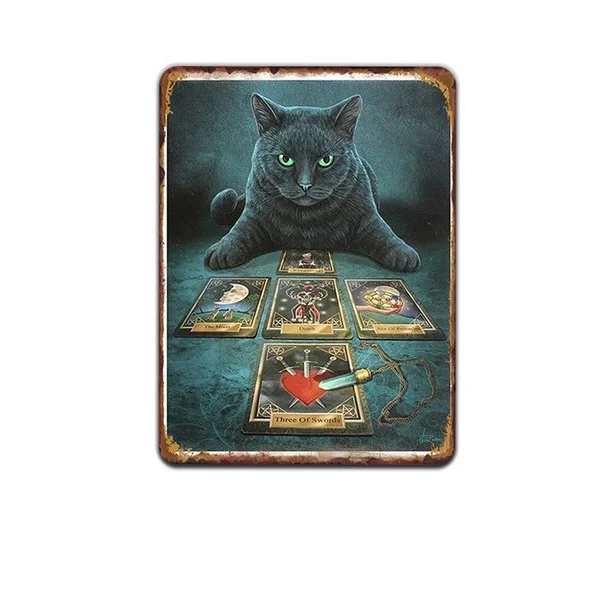 

Retro Cats Poster Animal Vintage Metal Signs Funny Wall Art Plaque Bar Pub Club Decoration Home Decor 20x30cm