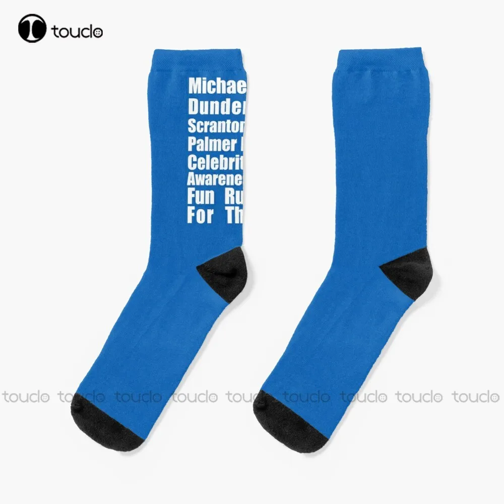 

The Office Michael Scott'S Dunder Mifflin Scranton Meredith Palmer Memorial Celebrity Rabies Awareness Pro-Am Fun Run Race Socks