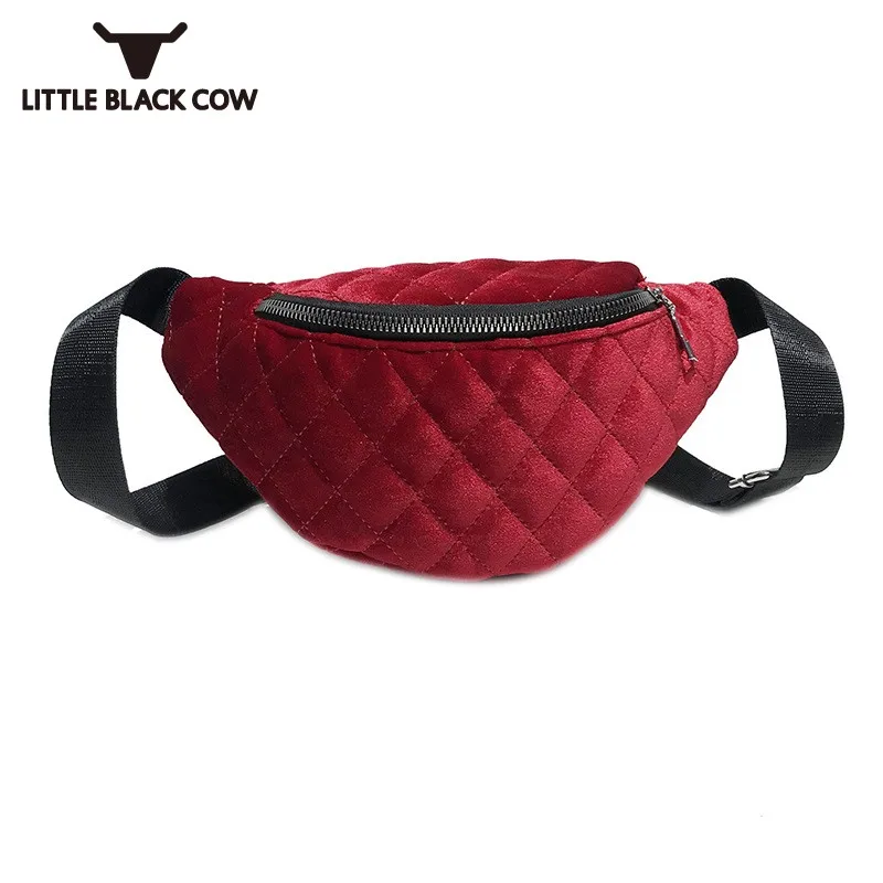 

Women Corduroy Fashion Hip Hop Waist Bag Zipper Plaid Fanny Pack Female Streetwear Chest Bag Packing Pouch Belt Shoulder Bags