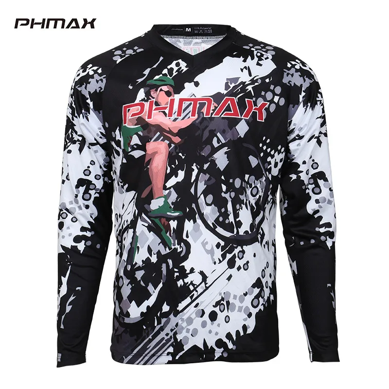 PHMAX велосипедная одежда спортивные майки дышащая быстросохнущая рубашка DH