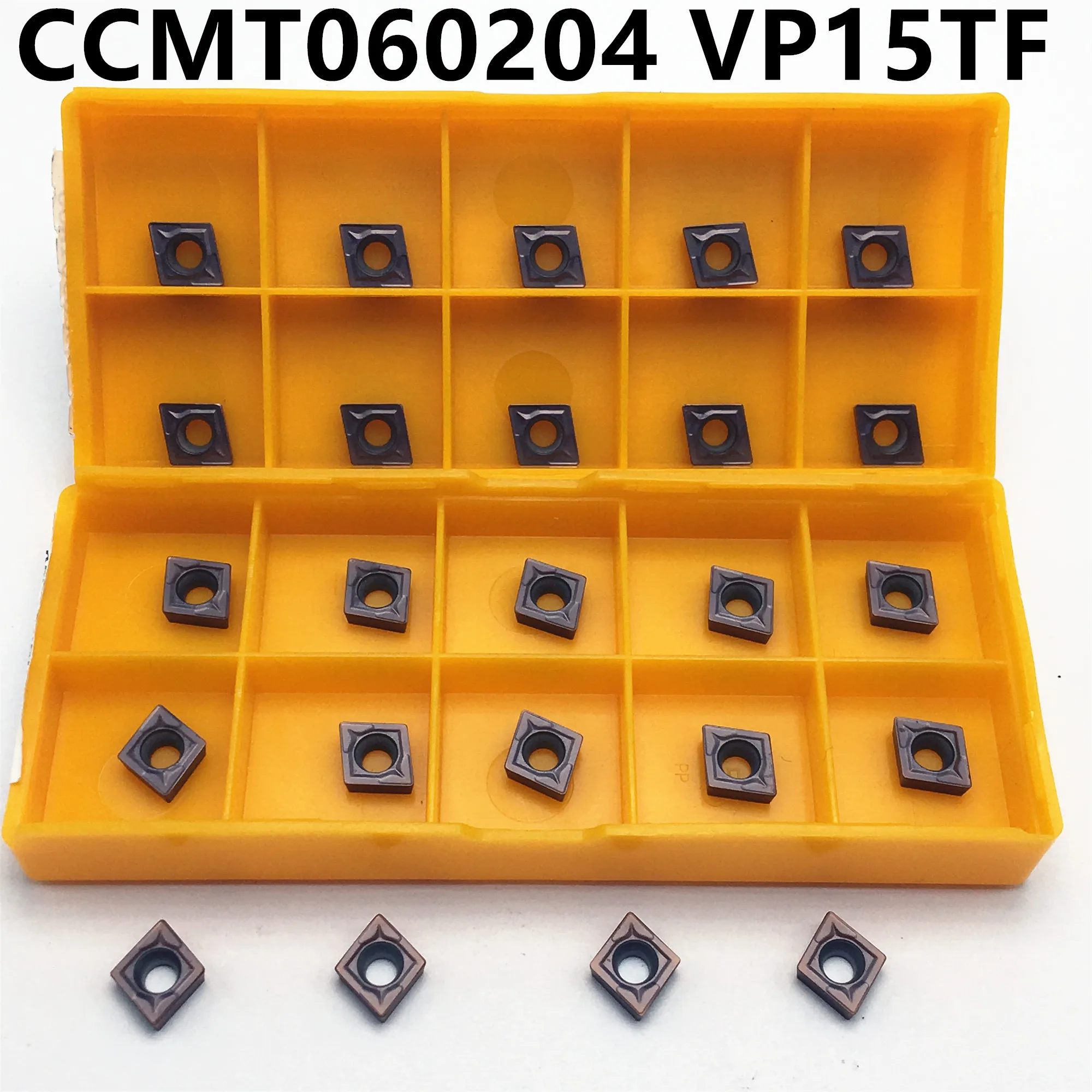 Твердосплавная вставка CCMT060204 VP15TF инструмент для внутренней резки токарный с ЧПУ