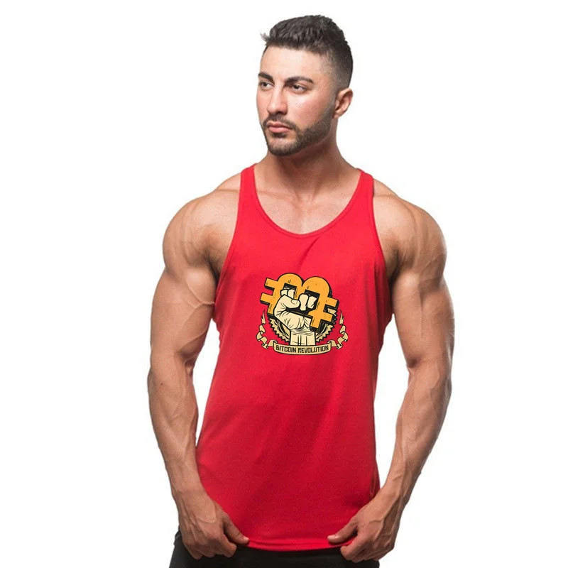 

Gym Brand Clothing Tank Top Men Bodybuilding Fitness Training Running Vests Muscle Singlets Fashion Workout Man Sleeveless Shirt