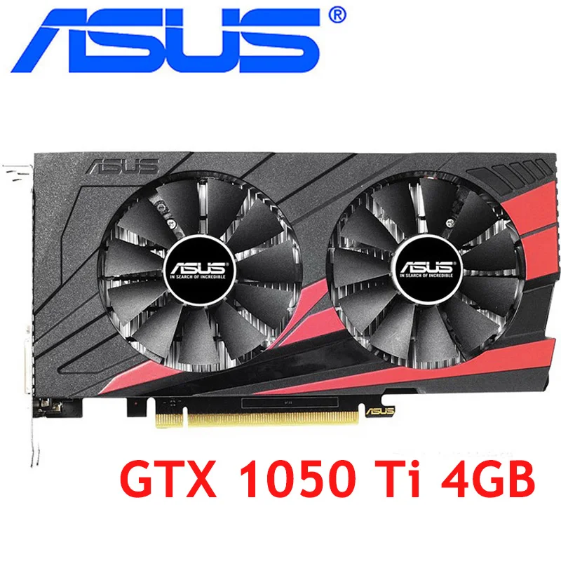 Видеокарта ASUS GTX1050 Ti 4 ГБ 128 бит GDDR5 видеокарты для nVIDIA VGA карты Geforce GTX 1050ti 4G Hdmi Dvi