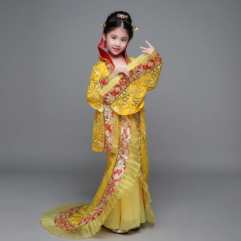 Детские сценические костюмы Hanfu женские династии Тан Императорский дворец с
