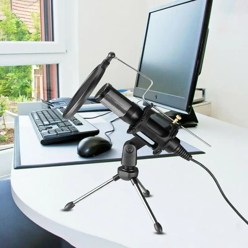 Конденсаторный USB-микрофон Трипод игровой анкерный микрофон для записи аудио и