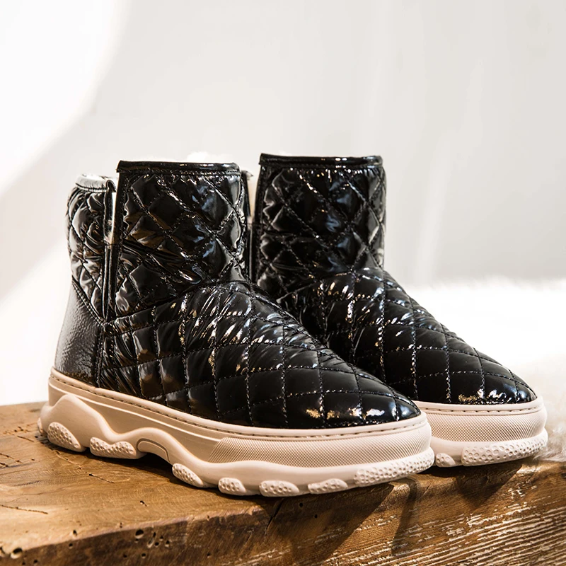 Зимние сапоги женская зимняя водонепроницаемая обувь на меху Новинка 2019 года