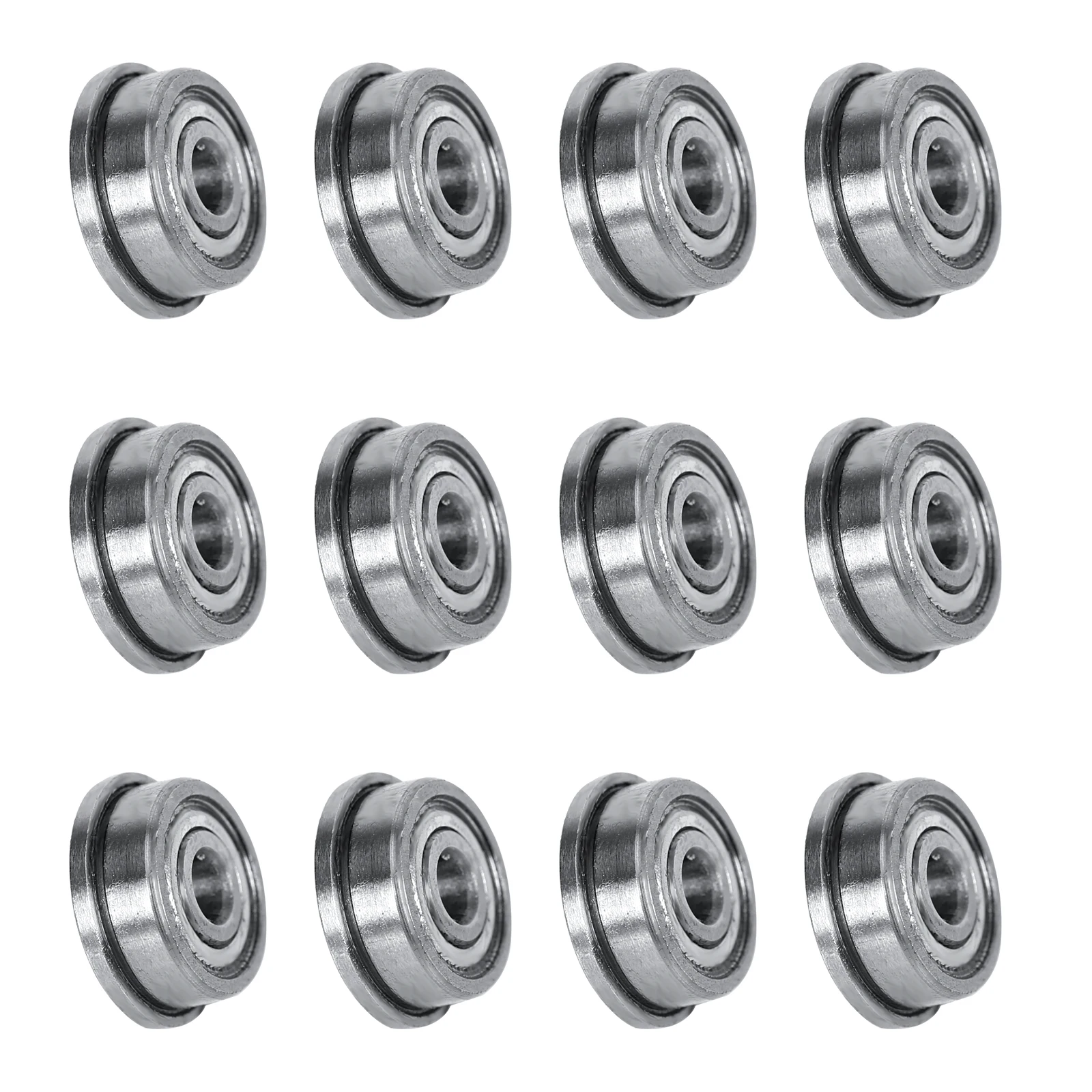 

12Pcs/Lot F623zz Flange Deep Groove Ball Bearings(3mm x 10mm x 4mm) For 3D Printer, DIY Mechanical Pulley Wheel Parts