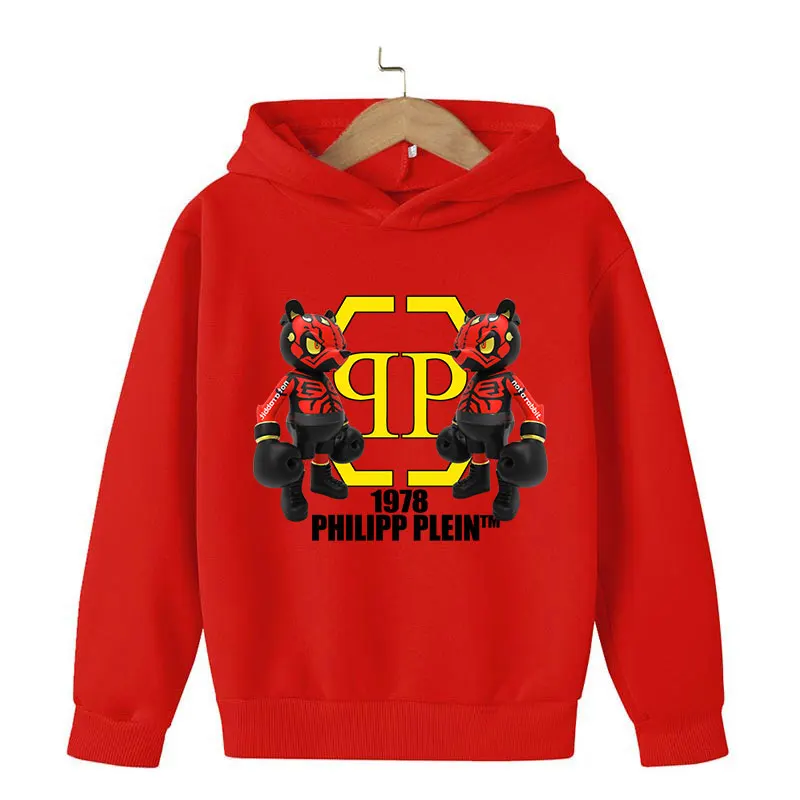 

2021 fashion brand hoodie anime boys and girls spring and autumn casual hoodie cute bear game anime tops for children
