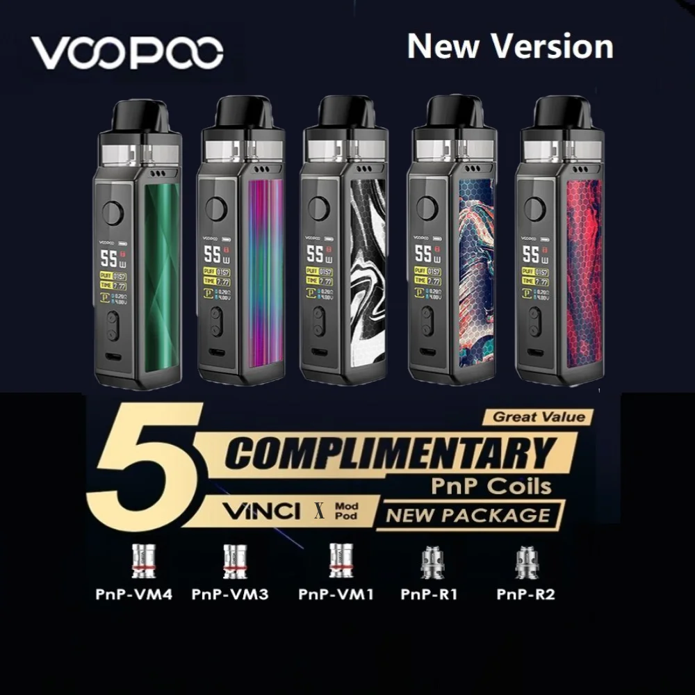 Испания в наличии! Электронная сигарета VOOPOO VINCI Mod Pod Vape Kit с батареей 1500 мАч и 5 мл