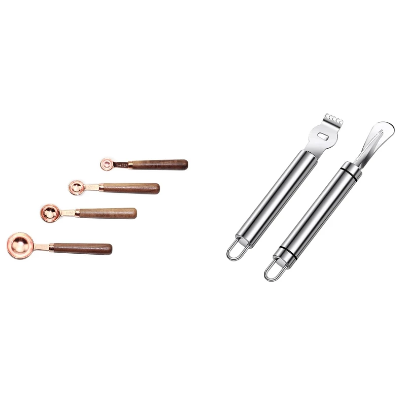 

4 шт. ореховая деревянная ручка из нержавеющей стали, фотообои для кофе и 2 шт. оранжевых цитрусовых овощей, терка для лимона