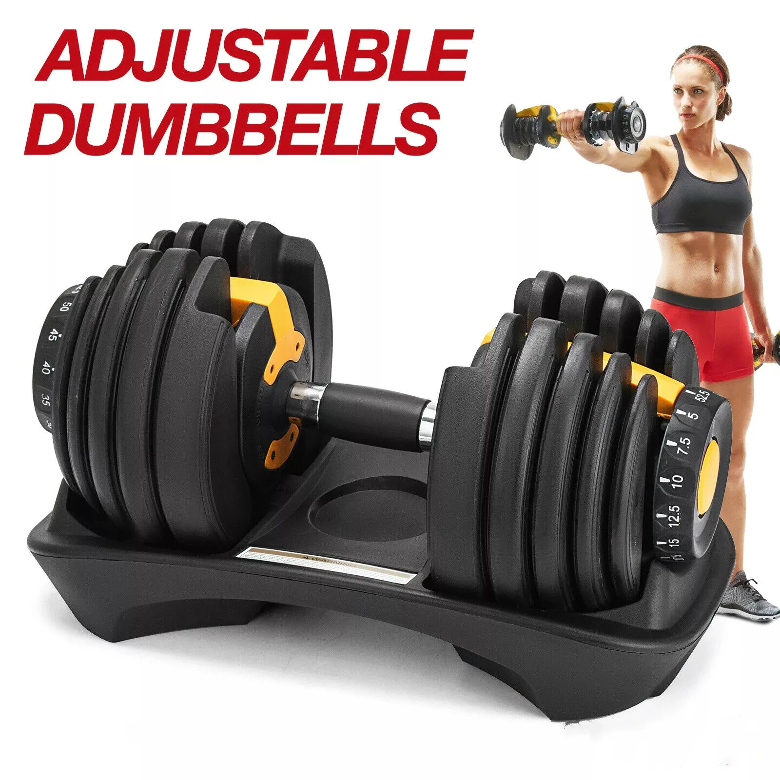 

Home Exercise Men Training Equipment 24kgs Dumbell Set 54lbs Weight Gym Equipment Dumbells Adjustable