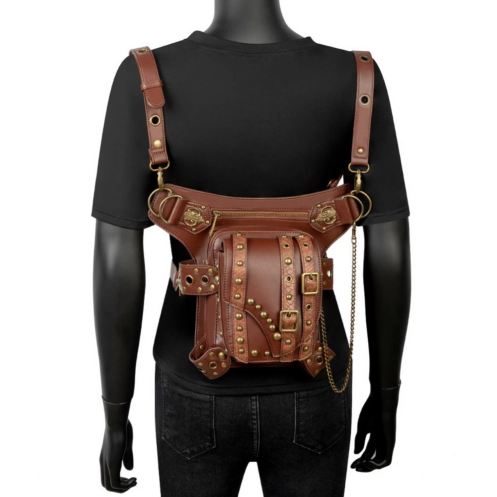 comprar Saco Mecânico De Corrente Do Plutônio Das Mulheres 2021 Ombro único Mensageiro Crossbody Sacos Para Homens Designer Luxo Rebite Mochila Bolso Mujer