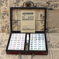 new mini chinese toy antique mahjong games entertainment with english instruction four wind board game wooden box mah jong