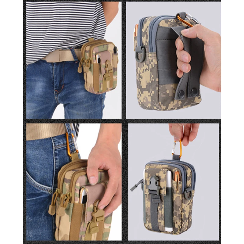 Военная тактическая поясная сумка многоцветная водонепроницаемая для кемпинга