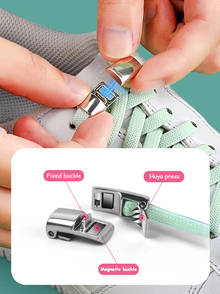 Magnetic Without screws Shoelaces New upgrade Elastic No tie shoe laces Sneakers Laces Shoes Lazy Shoelace Lock Fits All Crowd