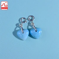 baceda natural crystals of larimar charm pendant citrine kunzite purify negative emotion with certificate and gift box