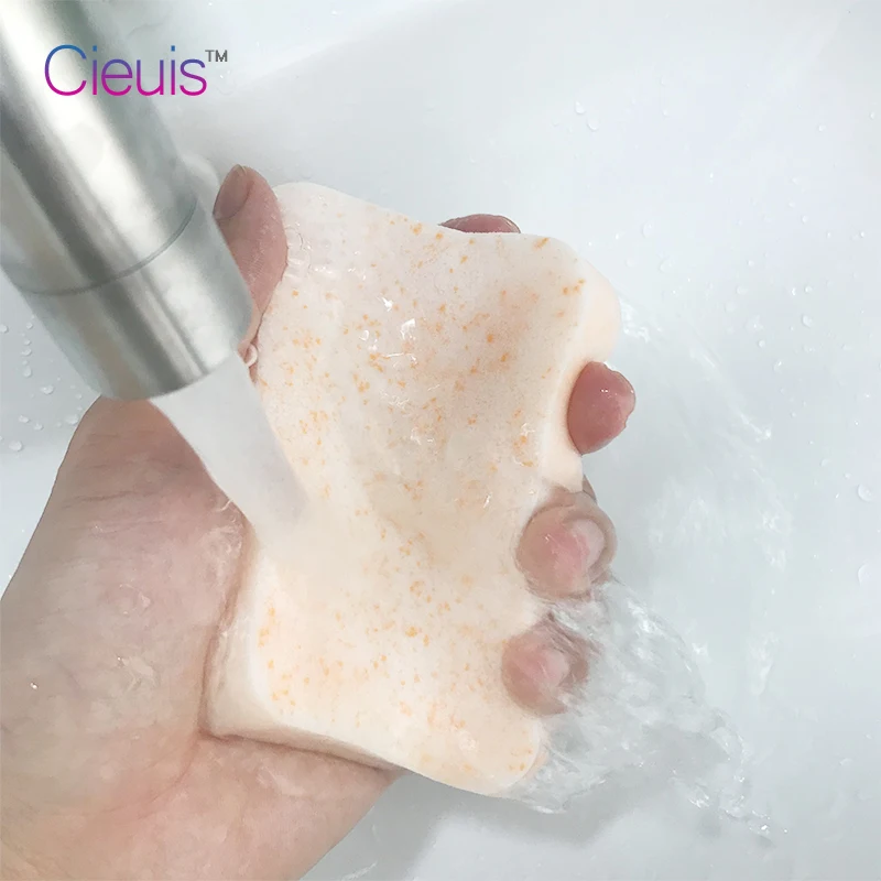 Уплотненная губка для очищения лица спонж ухода за кожей блендер мытья мягкая