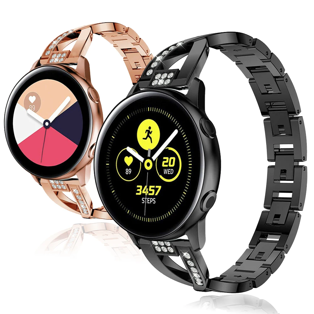 

Ремешок из нержавеющей стали для Samsung Galaxy Watch 3 41 мм 45 мм 46 мм 42 мм, браслет для Active2 40 мм 44 мм Amazfit GTR, 22 мм 20 мм