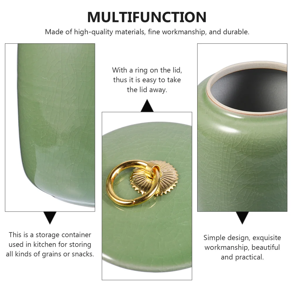 

1 Pc Moisture-proof Snack Jar Practical Tea Can Tea Jar Anti-dust Nuts Jar )