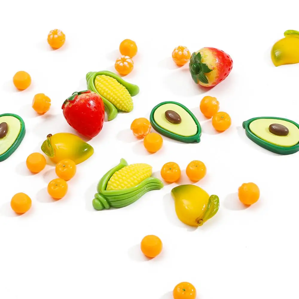 10 шт. милые искусственные фрукты из смолы DIY материалы ручной работы украшения