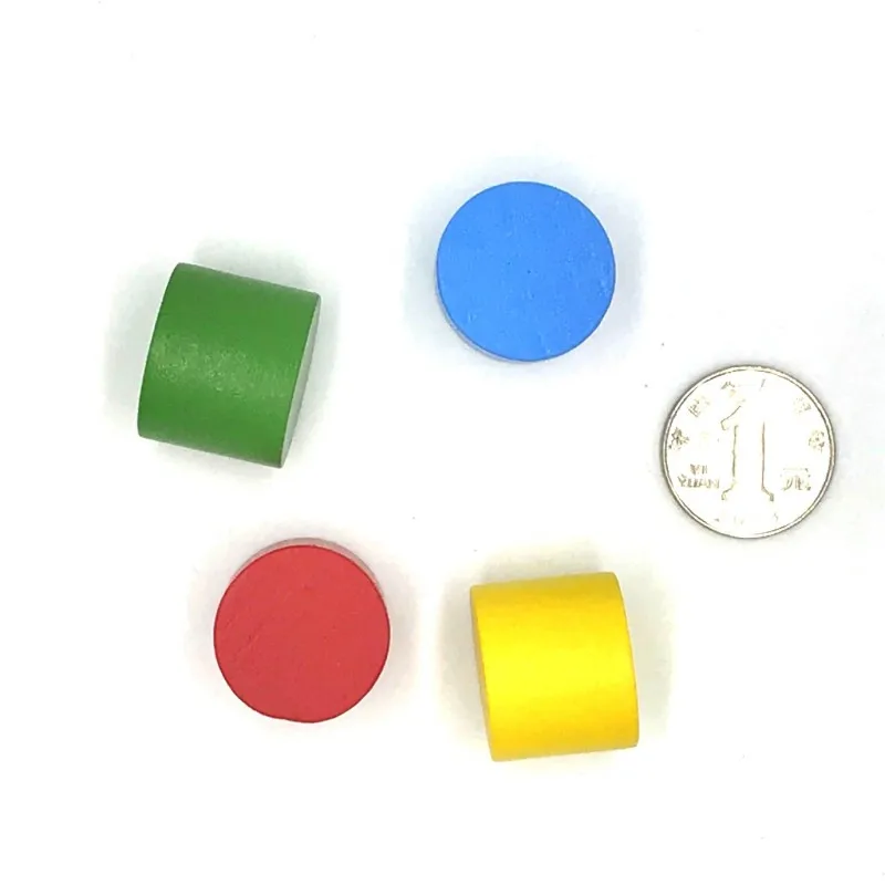 8 штук 2 5*2 5 см Цветной деревянный поезд цилиндр шахматы Pawn для детей доска