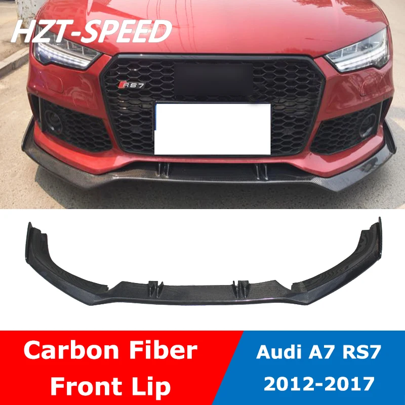 

RS7 ABT Type Carbon Fiber Front Bumper Chin Shovel Lip Spoiler Diffuser For Audi A7 Modify RS7 Car Body Kit 2012-2017
