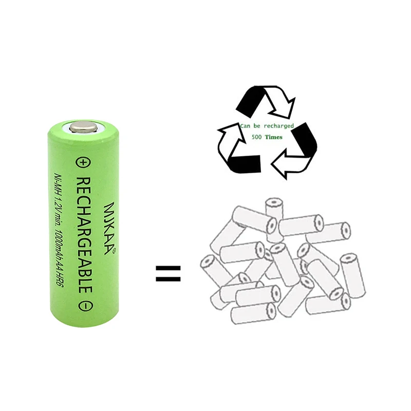 Фото Factory Price 12PCS AA 1000mAh 1.2V  Ni-MH Battery for Toys, Electric Car Remote Control №4