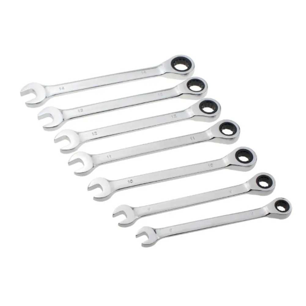 

12pcs Combination Box End Ratchet Wrench Metric Hand Tool Set Car Repair Tools Fixed Idle Ratchet Wrench Set Hardware 72 Teeth