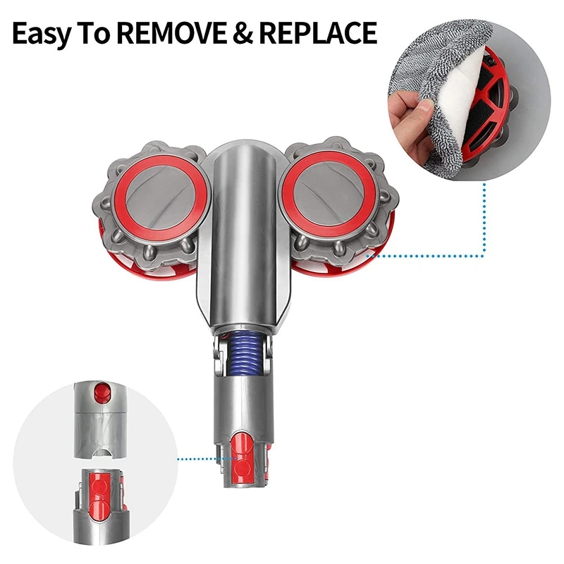 

Electric Mop Head for Dyson Cordless Pole V7 V8 V10 V11 Vacuum Cleaner Accessory ,With 1 Adapter Converter and 4 Mop Pads