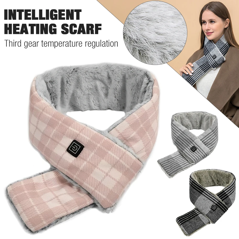 

Умный шарф с подогревом, Модный зимний теплый шарф с защитой шеи, моющийся шарф с постоянной температурой, шарф с электроподогревом для улиц...