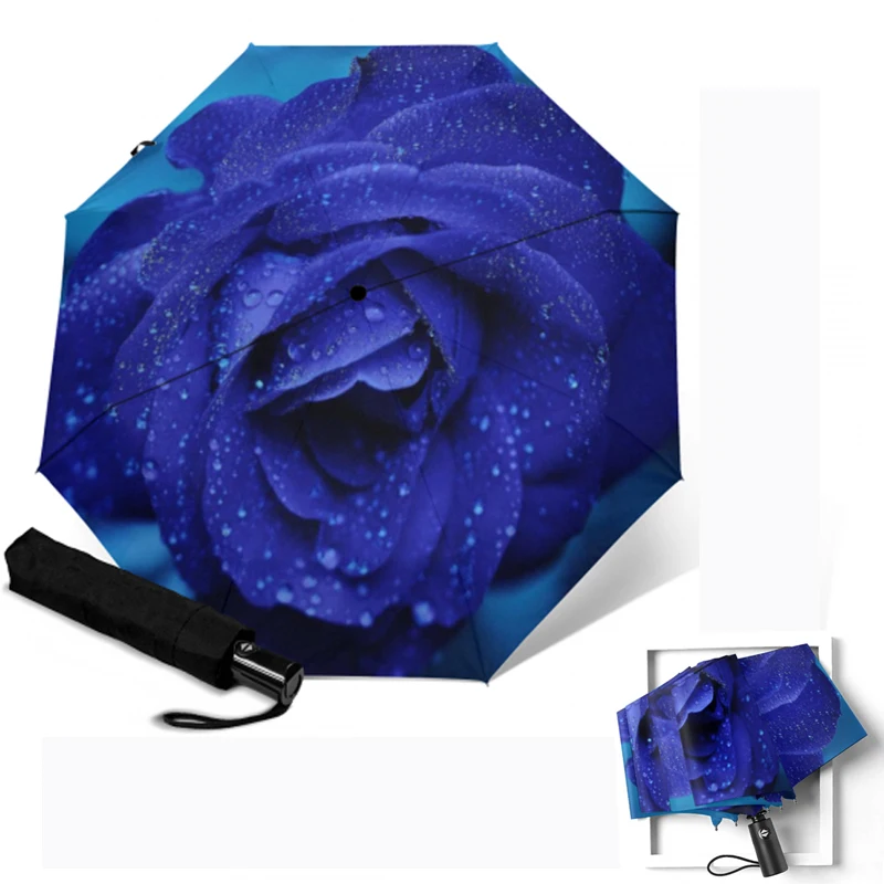 Зонтик женский складной двойной компактный с бабочкой | Дом и сад