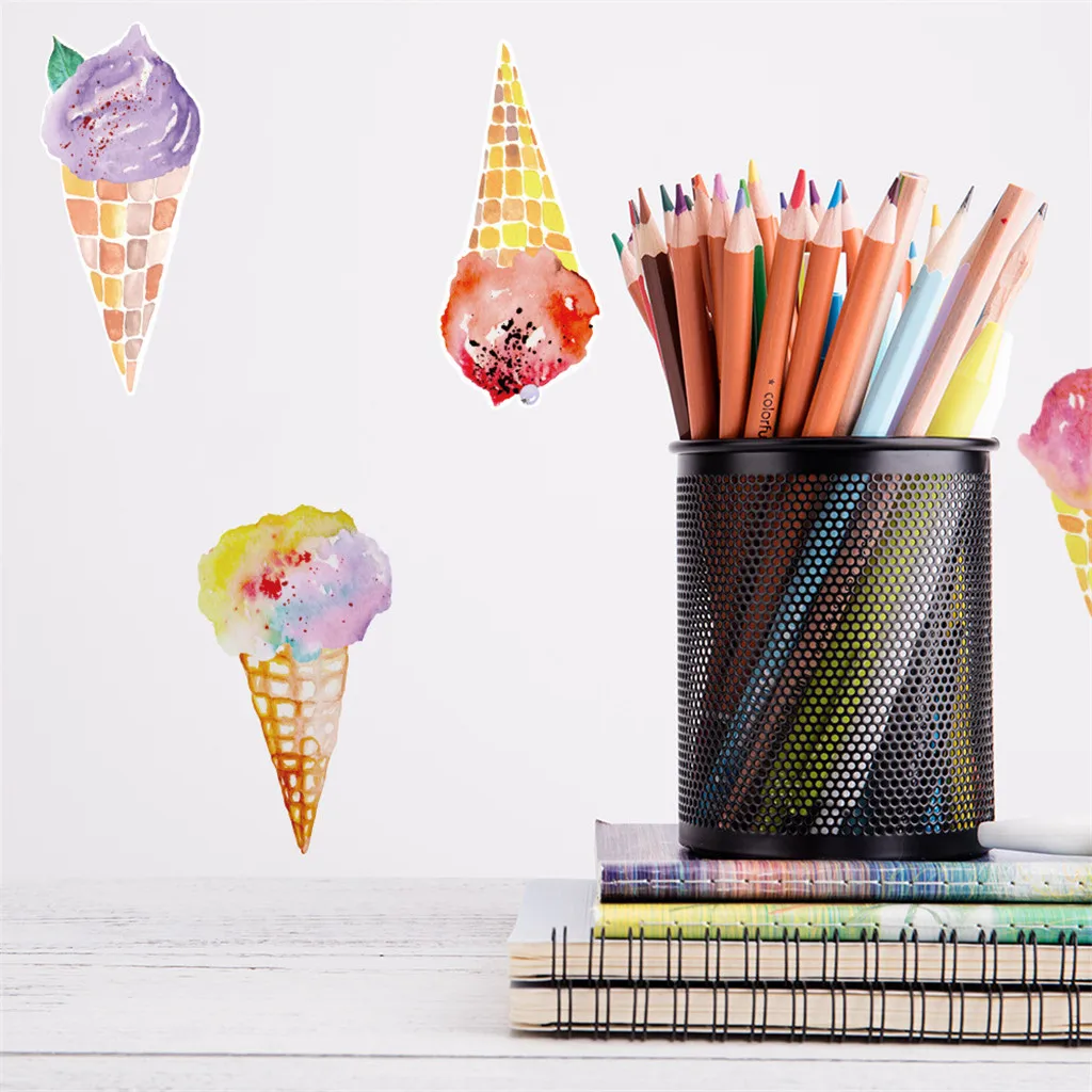 Наклейки на стену с изображением мороженого из мультфильма креативные наклейки