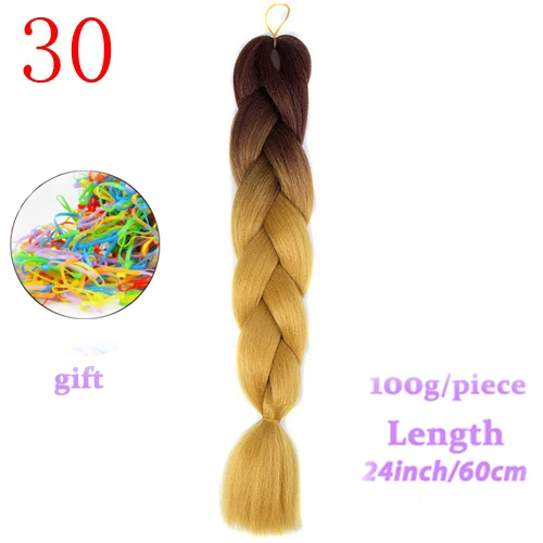MERISIHAIR, 24 дюйма, Омбре, синтетические, вязанные волосы для наращивания, огромные косички, прически, розовый, красный, синий, плетеные волосы - Цвет: P8/613