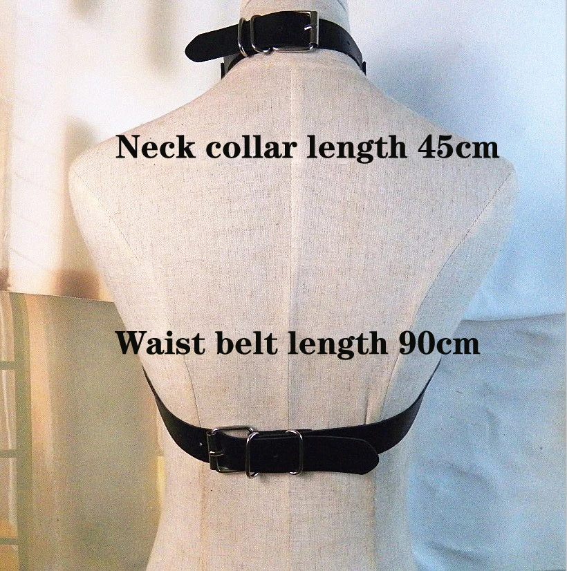 

COLEMJE Chains Hollow Out Tank Tops Goth Metal O Rings Rivets Leather Bondage Belts Crop Top Sexy Women Lingerie Tops