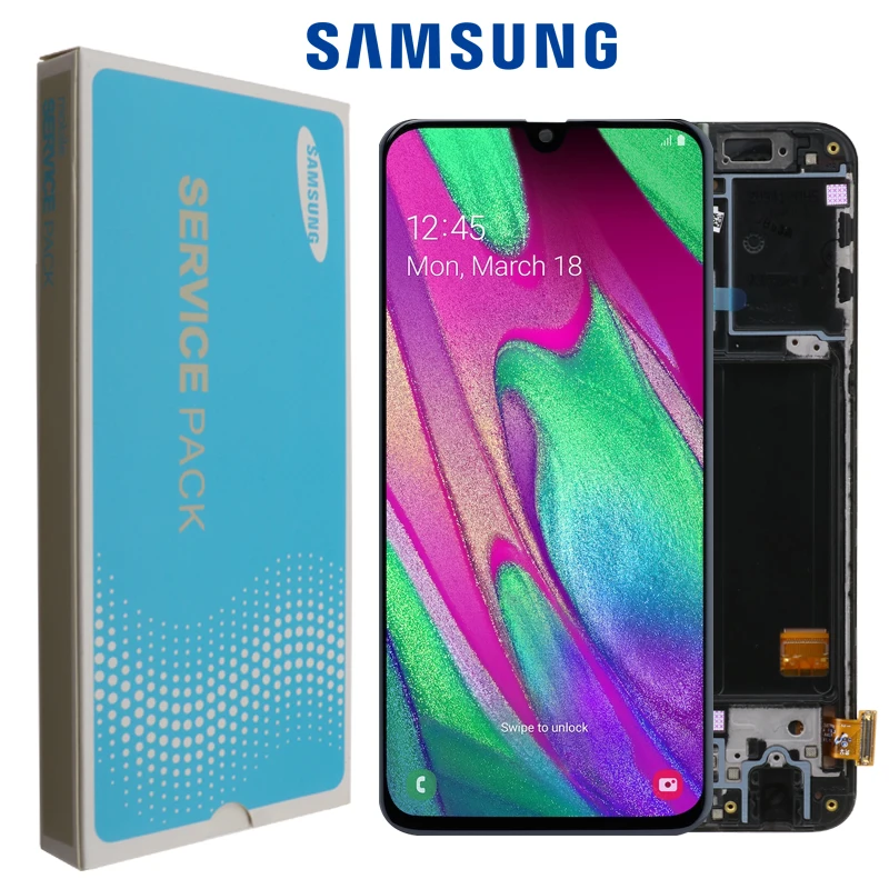 100% Super AMOLED для Samsung A40 LCD 2019 A405 ЖК дисплей сенсорный экран дигитайзер в сборе с