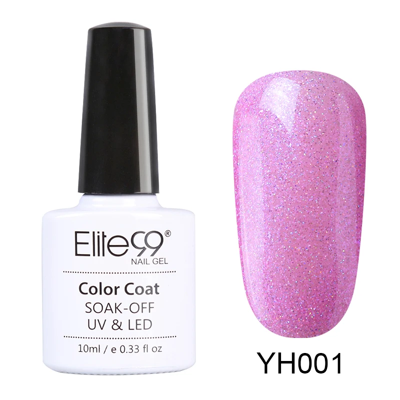 YH001 Elite99 10 мл розовый цвет УФ Гель-лак Полупостоянный праймер верхнее покрытие гель лак для ногтей, маникюр гель лак для ногтей - Цвет: YH001