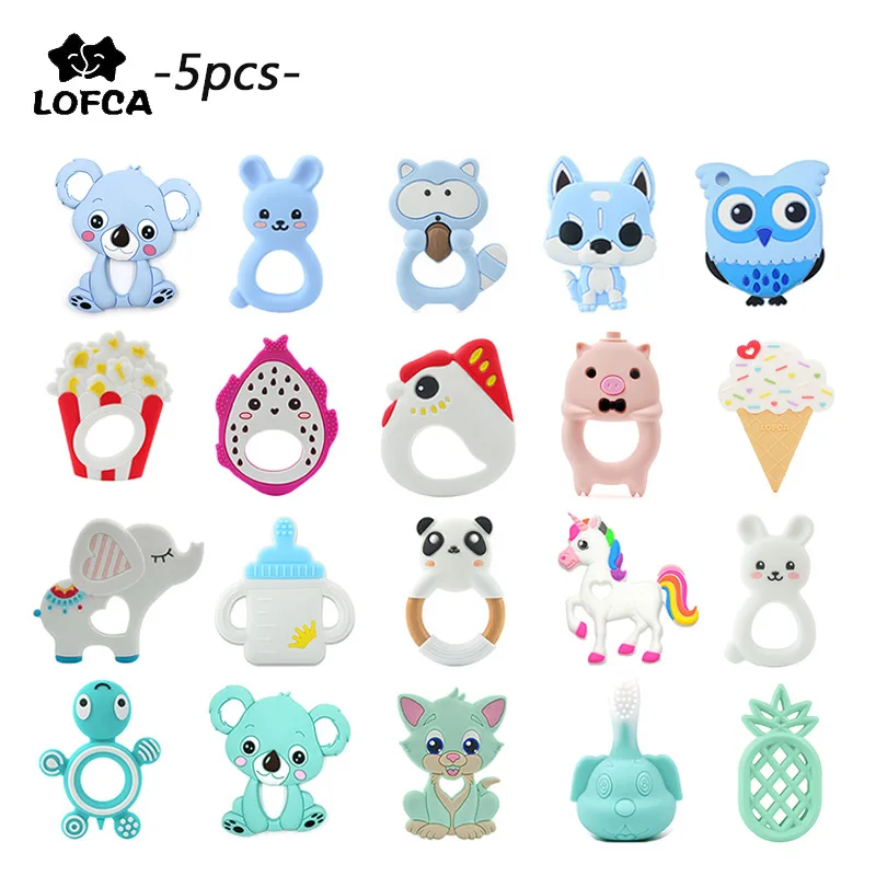 Детский прорезыватель для зубов 5 шт./лот силиконовое ожерелье с камерой